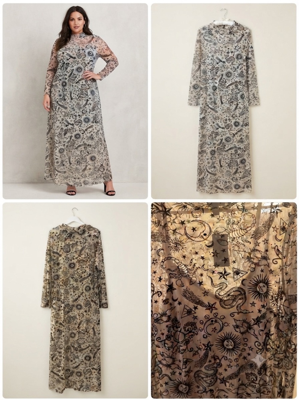 NWT Torrid Celestial Mesh Maxi Dress